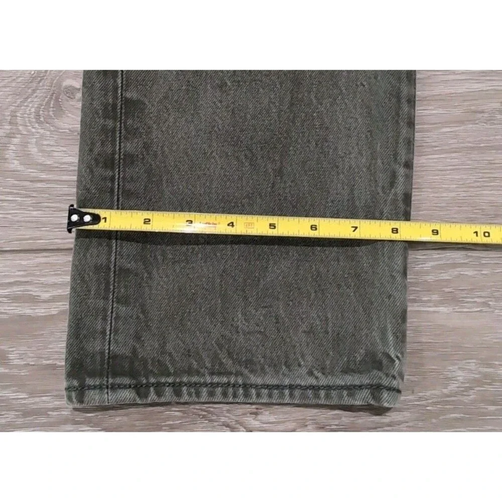 LEVI'S 501 BUTTON FLY MEN'S 34x32(31) WHITE OAK CONE DENIM JEANS OLIVE GREEN EUC